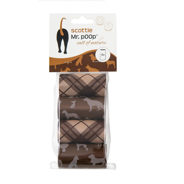 Mr.POOP - Refill - 4 Extra Strong Scottie Bags - 6 cm