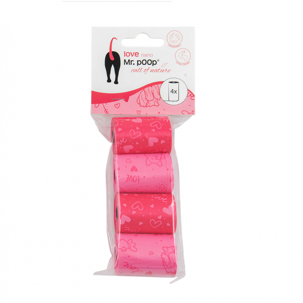 Mr.POOP - Refill - 4 Sacchettini Extra Strong Love - 4cm