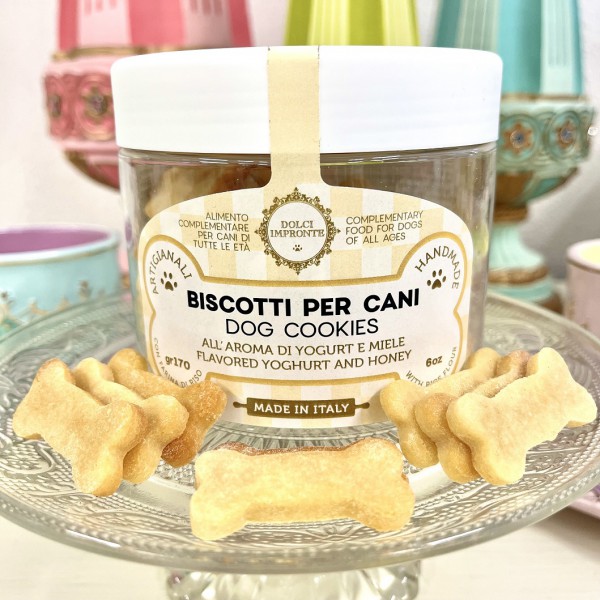 Dolci Impronte® - Biscuits with Rice Flour - Flavored Yogurt and Honey - Jar 170 gr