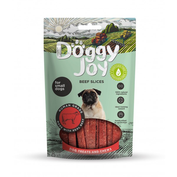 Doggy Joy - Snack Naturale - Tenere Fettine di Manzo- 55 gr