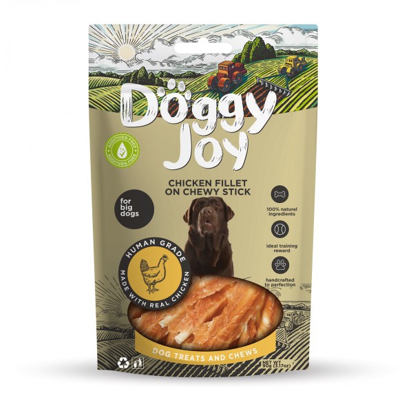 Doggy Joy - Natural Snack - Rawhide Sticks Chicken Breast - 90 gr