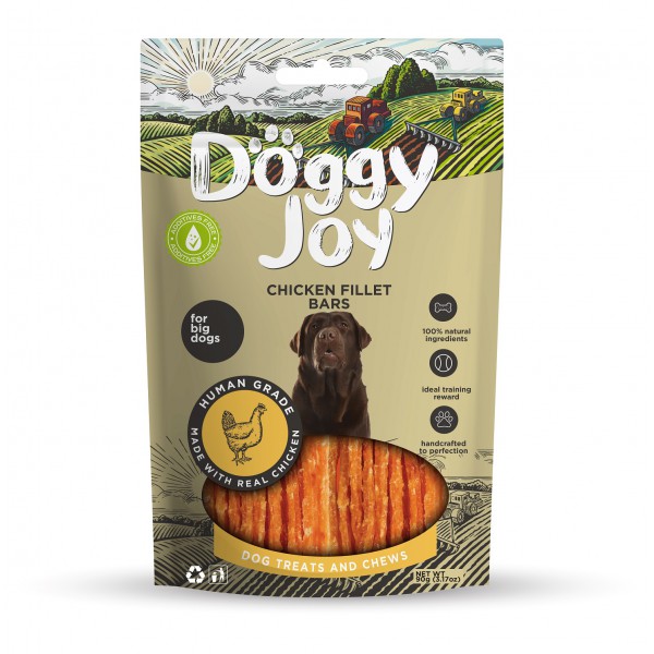 Doggy Joy - Snack Naturale - Barrette Puro Filetto di pollo - 90 gr