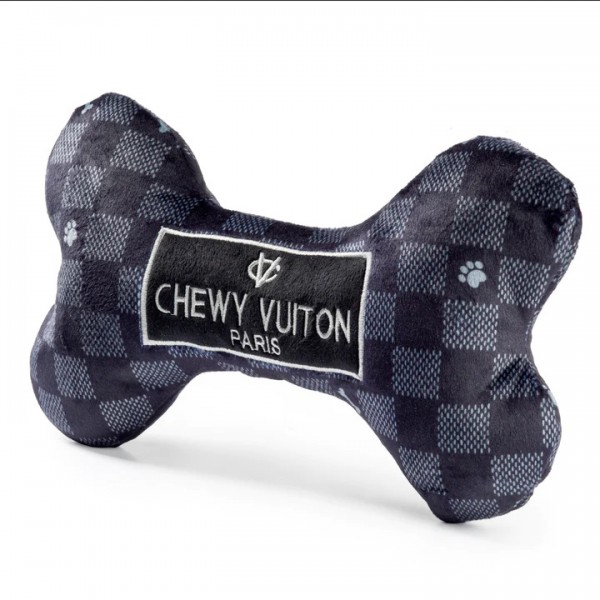 Black Checker Chewy Vuiton Bone - S