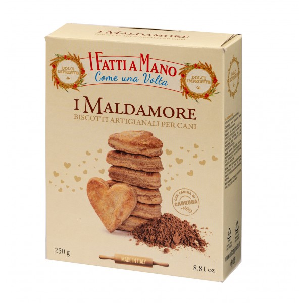 Dolci Impronte - I Maldamore - Pack of 6 Biscuit Boxes - With Carob Flour - 250 gr