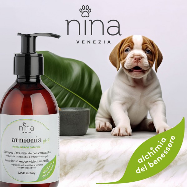 Nina Venezia ARMONIA - Shampoo Sensitive Camomilla - pH7 - Cani e Gatti - 250ml
