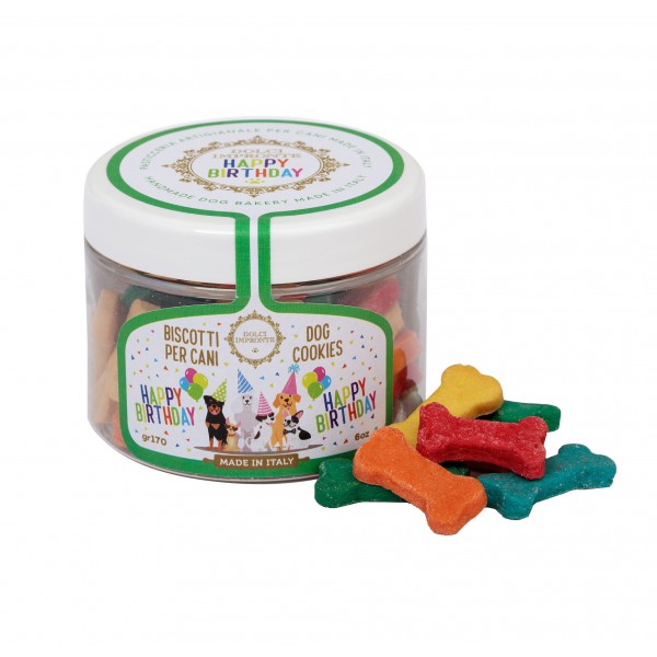 Dolci Impronte® - Happy Birthday Cookies - Colored Bones - 170 gr