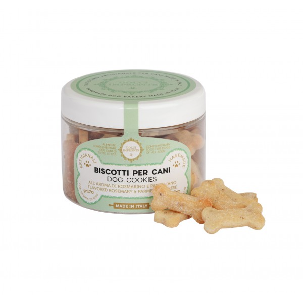 Dolci Impronte® - Biscotti con Farina Di Riso - Aromatizzati Rosmarino e Parmigiano - Vaso 170 gr
