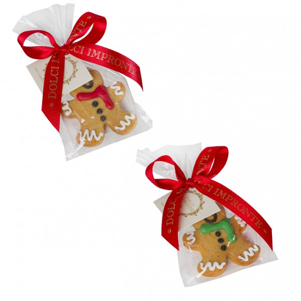 Dolci Impronte Xmas Ginger con Sciarpa - 24 gr - Rosso o Verde -
