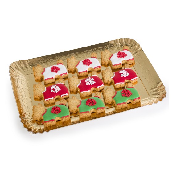 Dolci Impronte Tray of 9 Christmas Dog Biscuits - 189gr