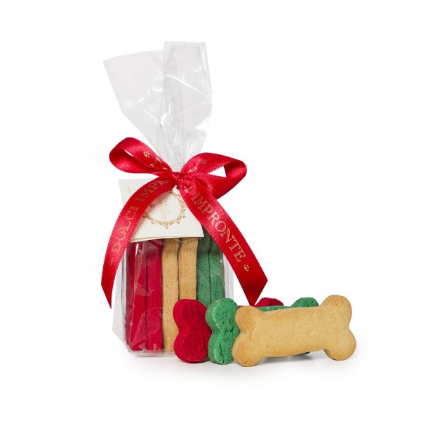 Dolci Impronte - Sacchetto Biscotti Natale Assortiti Medi - 102gr