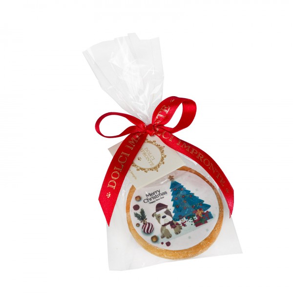 Dolci Impronte - Biscotto Rotondo Merry Christmas - 49gr V1