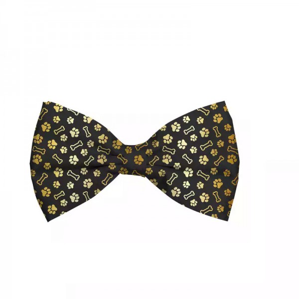 PG - Black and white gold bow tie