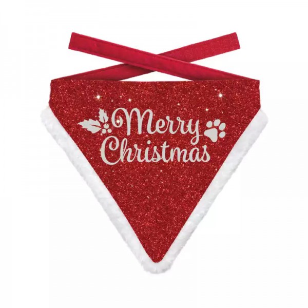 PG - Bandana Glitter Rossa Merry Christmas