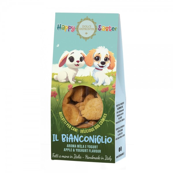 Dolci Impronte -  Biscotti Pasquali  80gr- Il Bianconiglio- Aroma mela e yogurt