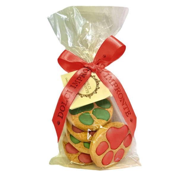 Dolci Impronte Sacchetto zampe rosse e verdi 100g