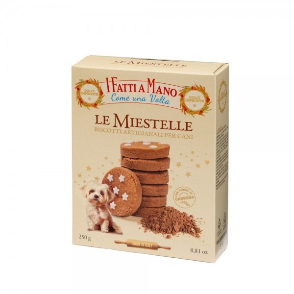 Dolci Impronte - Fatti a Mano Miestelle - Confezione 6 Scatole Biscotti con Carruba - 250 gr