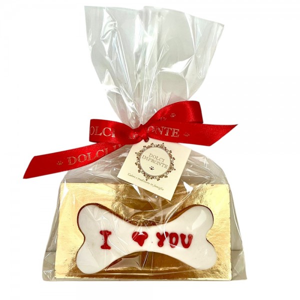 Dolci Impronte – Biscotto Osso i Love You Decorato a mano -36g