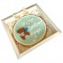 Dolci Impronte Torta Compleanno  Personalizzabile Decorata a Mano - Azzurro 380 gr