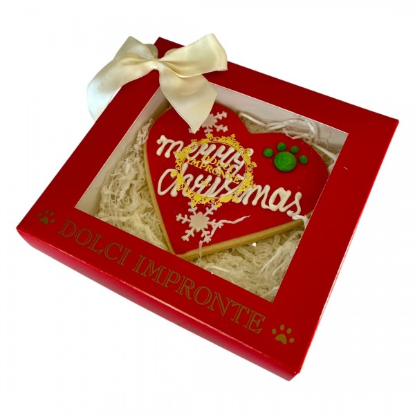 Dolci Impronte Scatola Natale Cuore Rosso Merry Christmas 69g