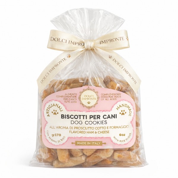 Dolci Impronte | Rice Flour Biscuits Ham and Cheese Flavour 170 g – 3-bag pack