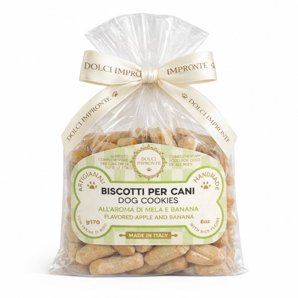 Dolci Impronte | Biscotti Farina Di Riso Aroma Mela Banana 170 gr