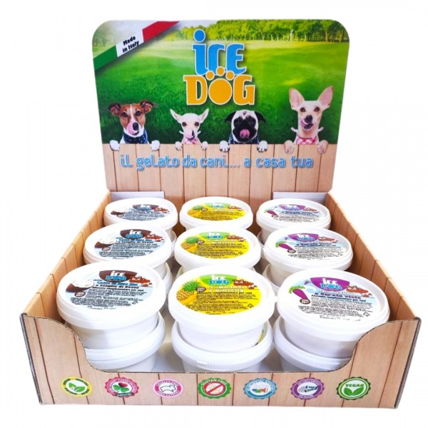 Il Gelato | Counter Display with 60  ice cream cups in three flavours.