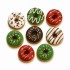 Dolci Impronte Tray | 15 Mini Donuts with Christmas Designs 215 g.  S18