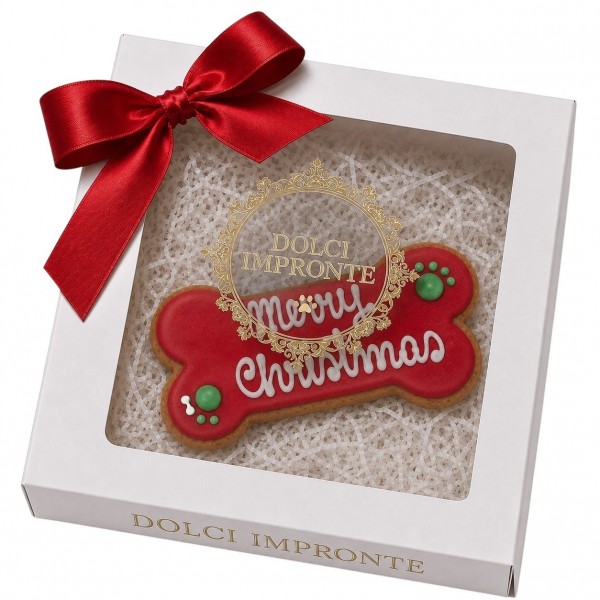 Dolci Impronte | Christmas Gift Box Merry Christmas Bone 90 g  Pack 2pcs  S17