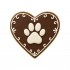 Dolci Impronte | Cofanetto Wengè Cuore decorato 95 gr