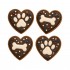 Dolci Impronte | Cofanetto Wengè 4 Cuoricini decorati 66g