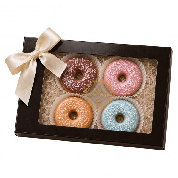 Dolci Impronte | Cofanetto Wengè 4 Donuts  55g