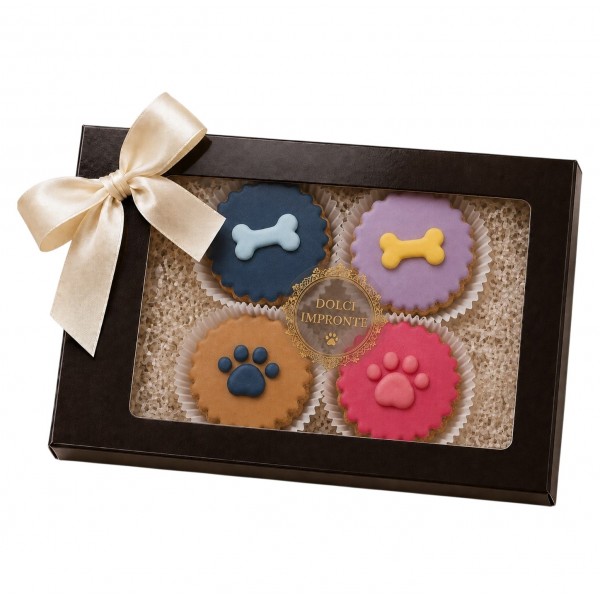 Dolci Impronte | Cofanetto Wengè 4 Cupcakes 80g