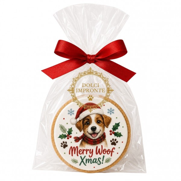 Dolci Impronte| Biscotto natalizio  cialda alimentare MERRY WOOF 42g
