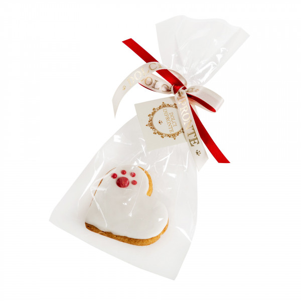 Dolcimpronte - Cuore bianco con zampina LOVE PAW WHITE - Confezione singola - 25 gr ( ASL Prot.0088901/16)