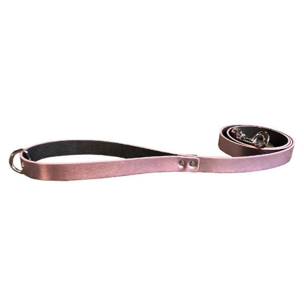 MQ- Guinzaglio Laminato Rosa - Ecopelle