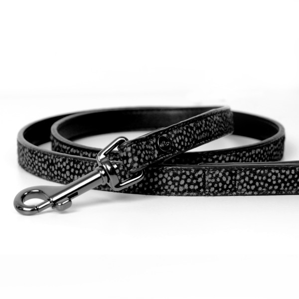 Milk Pepper Jaguar Printed Leather Leash 120x1 5cm My