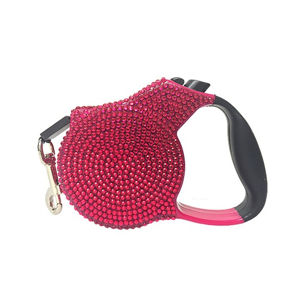 rhinestone retractable dog leash