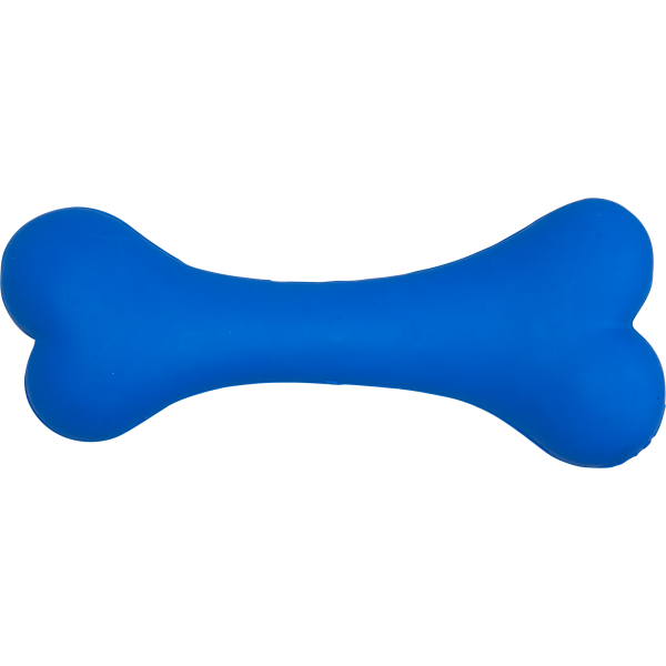 JV - Blue Rubber Bone Toy - 17 cm - Peanut Flavor