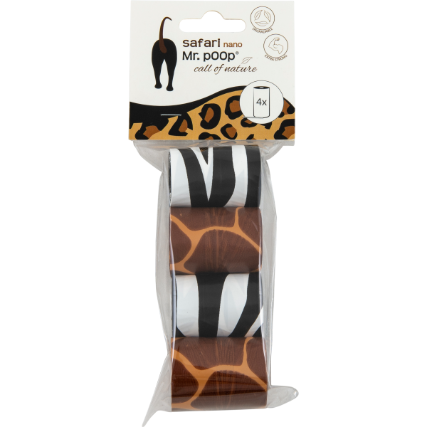 Mr.POOP - Safari Nano Refill Bags 4 Rolls