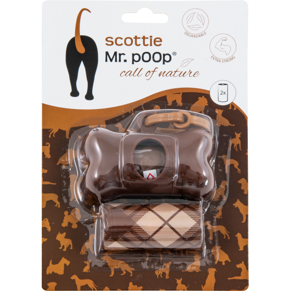 Mr.POOP -  Dispenser Regular Scottie Marrone