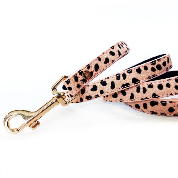 Milk&Pepper Guepard Rose - Guinzaglio Cuoio - 120x1,5cm