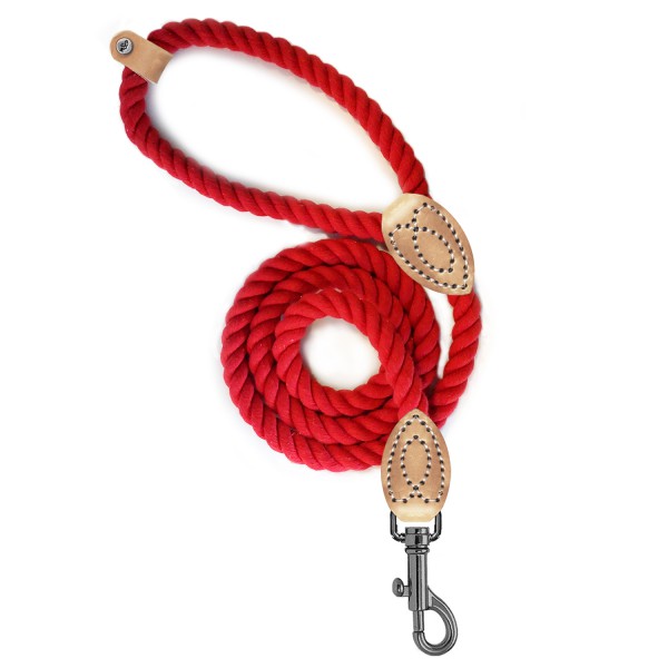Milk & Pepper Nemo Rouge Rope and Leather Leash