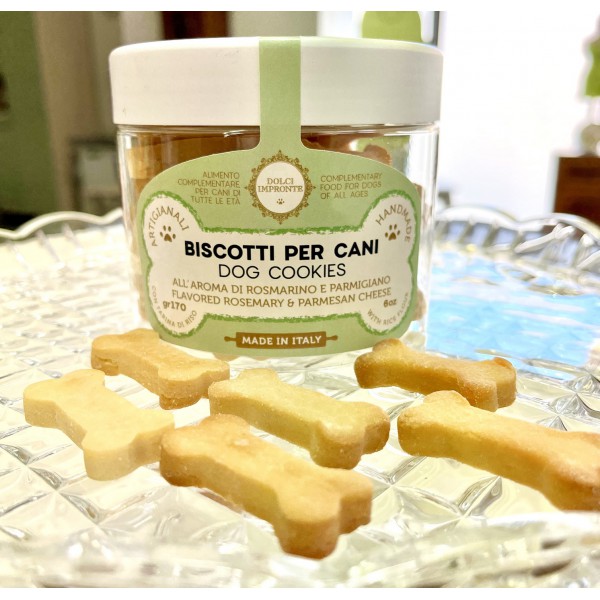 Dolci Impronte® - Rice Flour Biscuits - Flavored Rosemary and Parmesan - Jar 170 gr