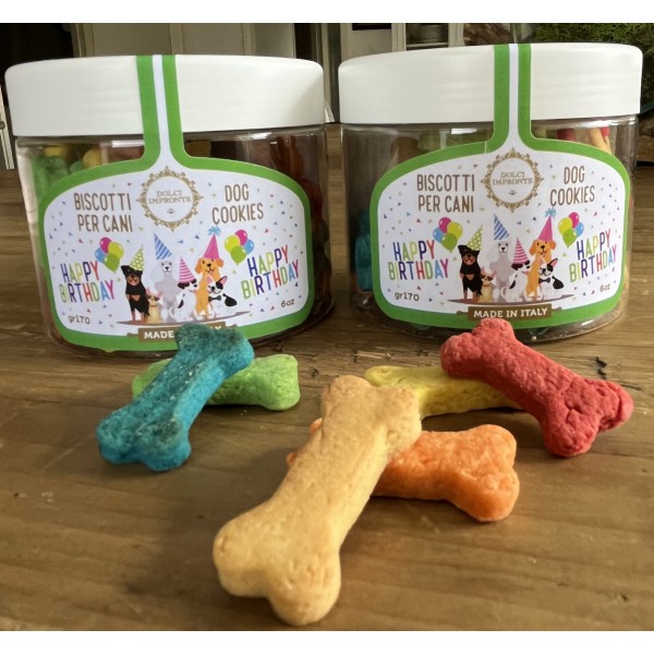 Dolci Impronte® - Happy Birthday Cookies - Ossi Colorati - 170 gr